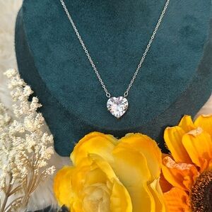 Australian Crystal Heart Pendant Necklace NEW!